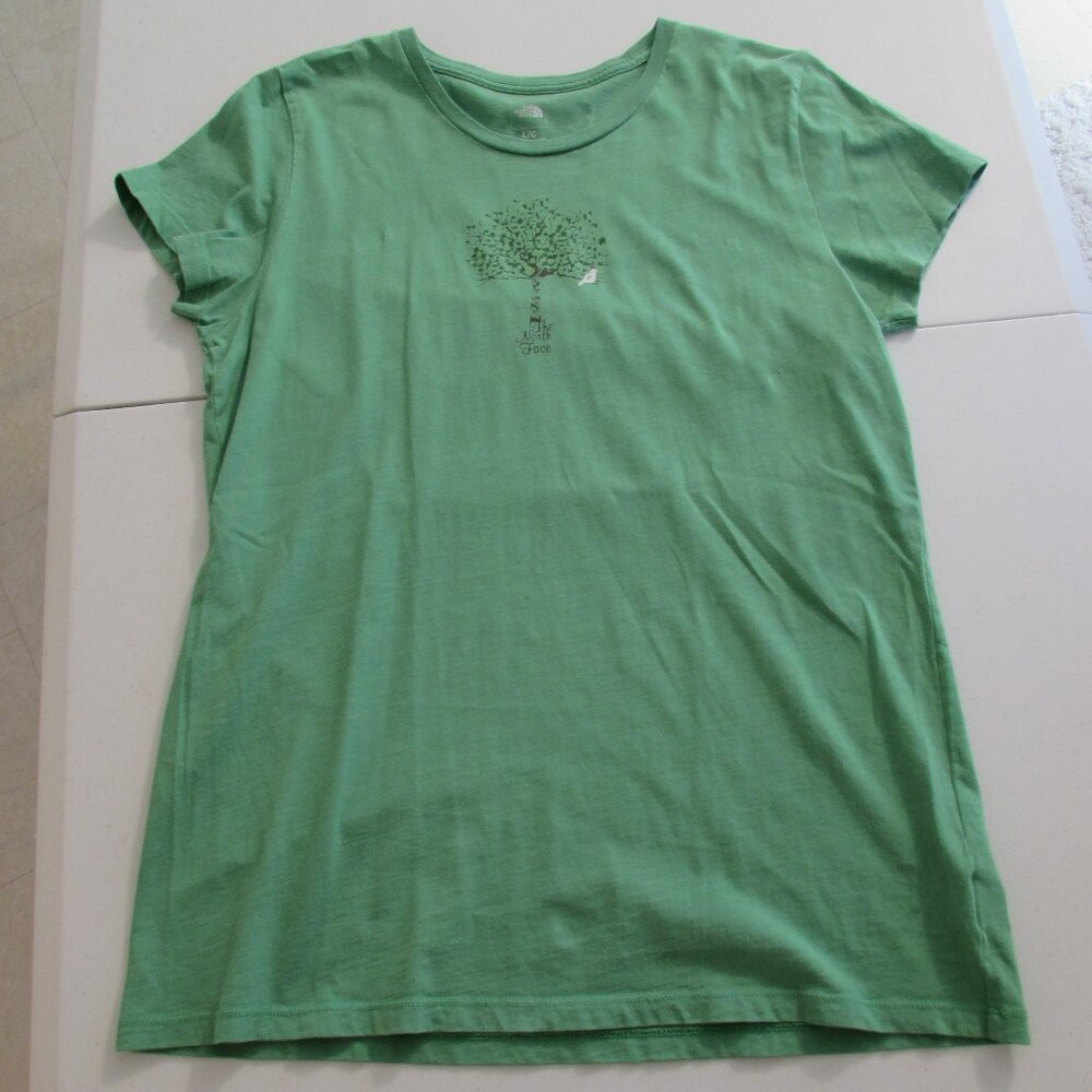 The North Face Green Bird in a Tree Cotton Tee Large